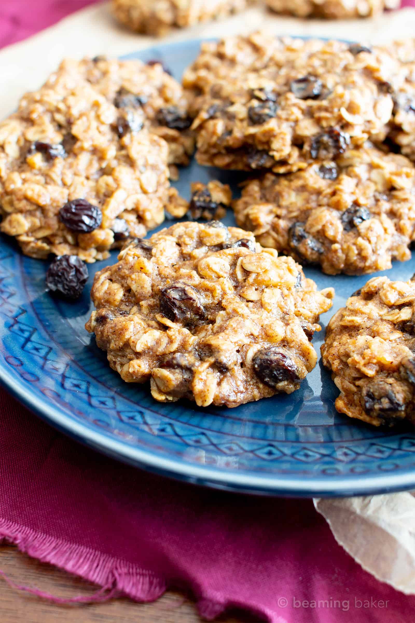 Chewy Oatmeal Raisin Cookie Recipe (Vegan, Gluten